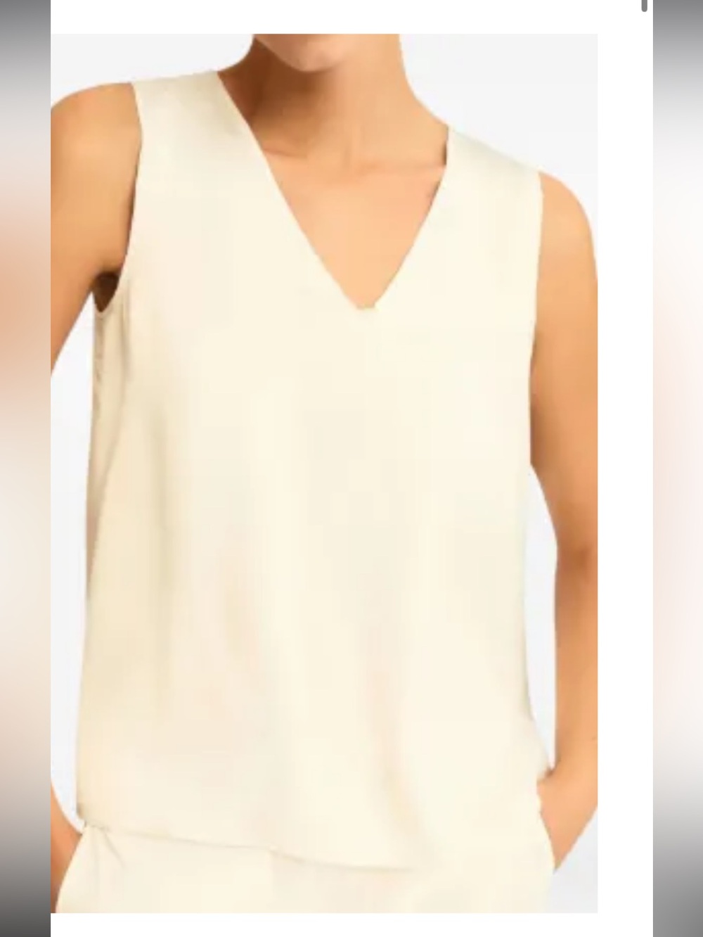 cream-colored Emanuel
Ungaro tank top